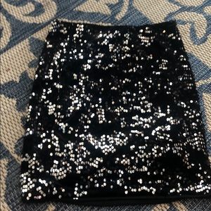 Black Sparkly Mini Skirt H&M